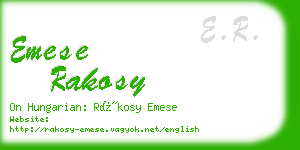 emese rakosy business card